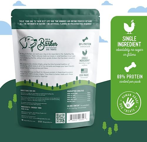 Beg & Barker Chicken Dog Food Toppers for Picky Eaters (8 Ounce, Pack of 1) – Bowl Booster with Whole Chicken – Premium Meal Mixers for Dogs – Single Ingredient, Human Grade, Grain Free