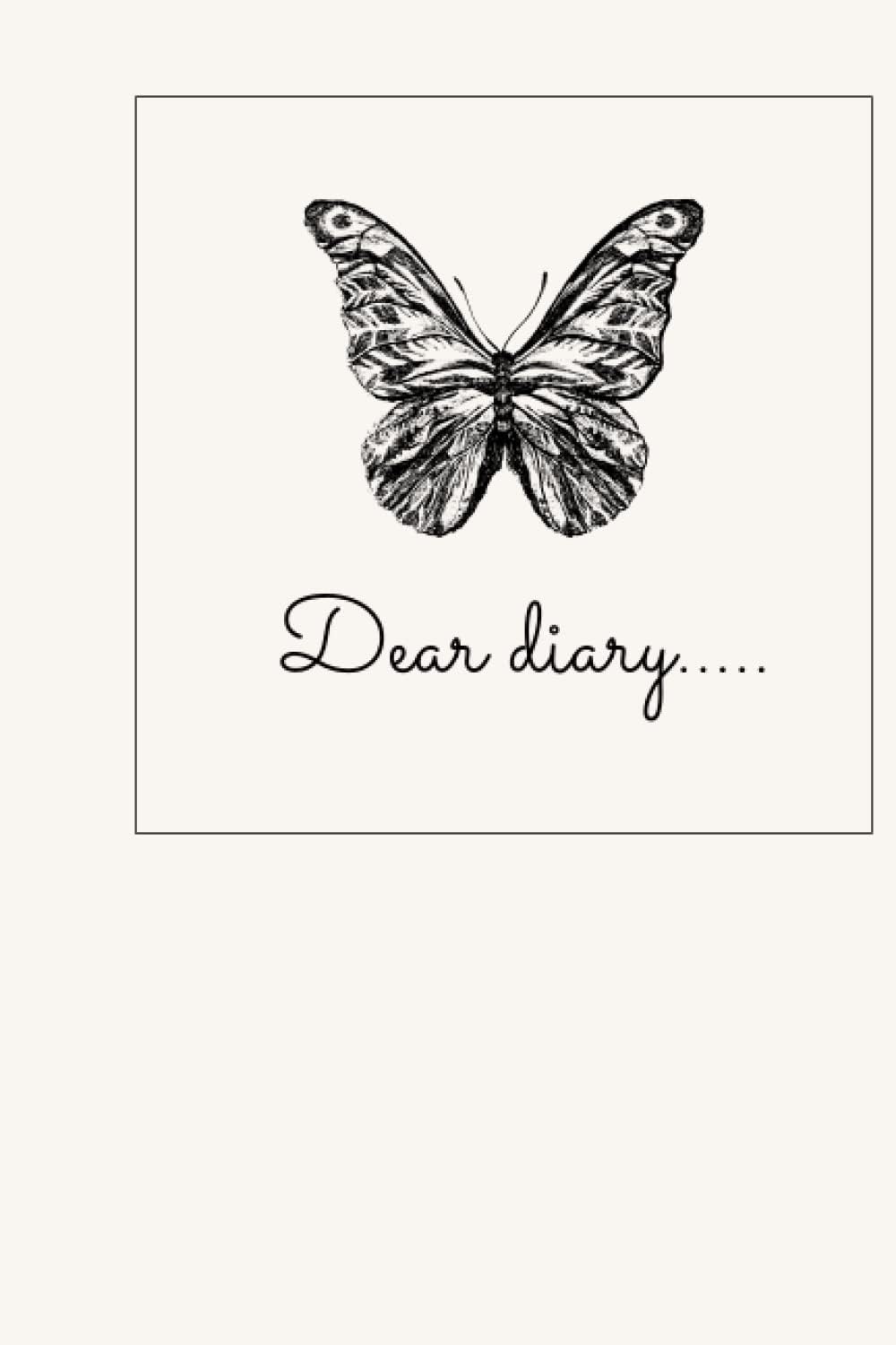 Dear diary.....: Simple&Soft, Black&white , cute cover ,BLank lined interior for self awareness and keep in mind life experiences