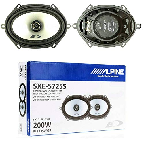 2 Haut-parleurs Compatible avec Alpine SXE-5725S coaxial 2 Voies Ovale 5 x 7 13,00 x 18,00 cm 130 x 180 mm 35 Watt rms 200 Watt Max 4 ohm, la Paire