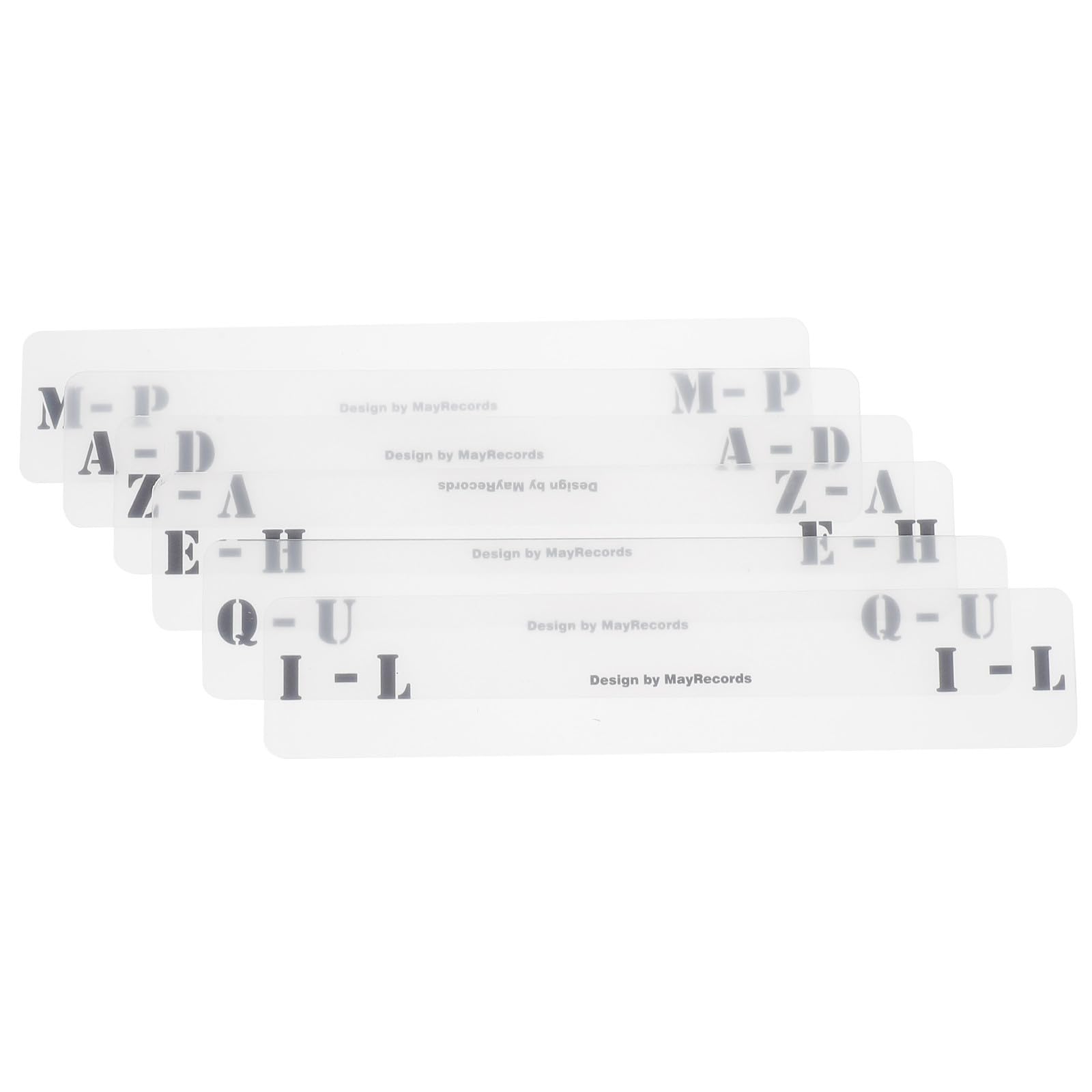 Organizador de registros con 6 tarjetas divisorias de acrílico para vinilos y CD de música 8