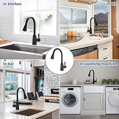 Fapully Kitchen Faucet With Pull Down Sprayer, Touchless Black Kitchen Sink Faucet With Sprayer, Motion Sensor Smart Hands-Free Single Handle Kitchen Faucet #TOP5