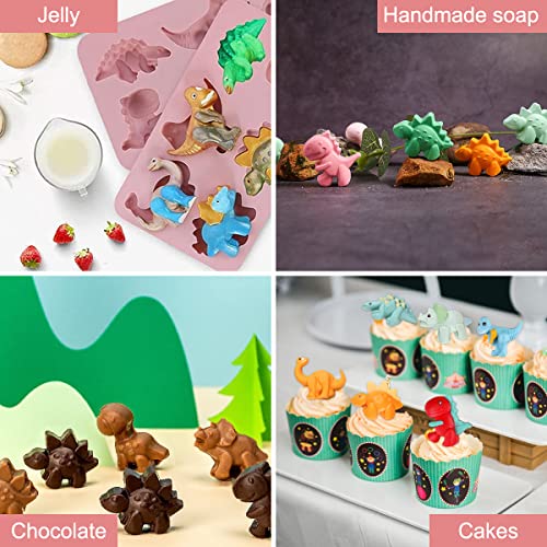 2 Pezzi Silicone Antiaderente Dinosauro Stampo