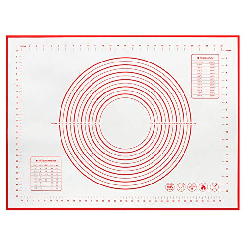 Heaven2017 Silicone Baking Mat Dough Kneading Pad Non-Stick Macaron Pastry Cookie Bun Baking Mats Red 26 X 29Cm #TOP7