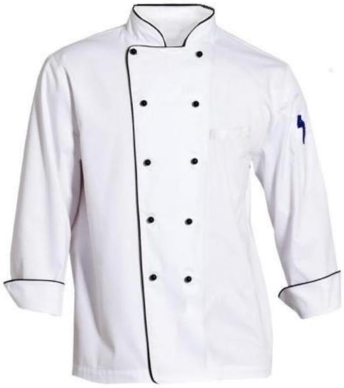Yarmo Chef Jacket, Long Sleeve Button Front Chef Coat, Chef Whites