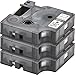 Produktbild 3er Set - Schriftband kompatibel zu DYMO D1-Band / 45013 | schwarz auf weiß / 12mm x 7m | geeignet für DYMO LabelPOINT & LabelManage