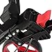 Caddymatic Golf X-TREME 3 Wheel Push/Pull Golf Cart with Seat (Black/Red)