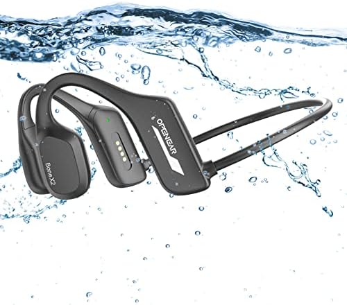 JekaDabe Swimming Headphones, Bone Conduction Headphones Bluetooth 5.3, Open Ear Headphones Wireless, Built-in MP3 Player 32G Memory, IP68 Waterproof Sports Headset for Swimming, Running, Cycling