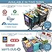 Lotus Earth Tone Trolley Reusable Shopping Bags (4-Pack) – Detachable & Reusable Grocery Bags Foldable with Insulated Grocery Bag & Egg/Wine Holder – Washable Shopping Tote to Save Time & Easy Storage