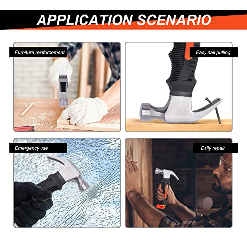 12 Pcs Stubby Claw Hammer, 8 Ounce Small Mini Stubby Hammer, Small Claw Hammers Lightweight Melt Claw Hammers Tool For Home Repair, Building, Household Work, Crafts Handmade Outdoor Camping, Tent Kit #TOP3