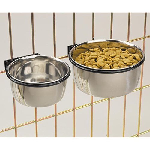 Pro Select Classic Stainless Steel Bolt On Coop Cup Bowls for Dogs - Five Sizes to Choose (16 Ounces)