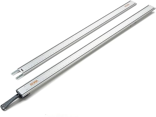 Bora Guía de sierra de borde de abrazadera con reglas WTX de 100 pulgadas para carpintería, contratistas, carpinteros y bricolaje, guía para sierras