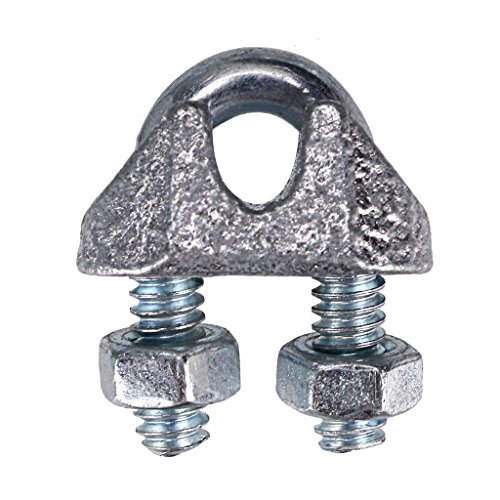 Skelang Wire Rope Clamps 3/16" Wire Rope Clips Wire Cable Clamps Zinc Plated, Pack Of 28 #TOP3