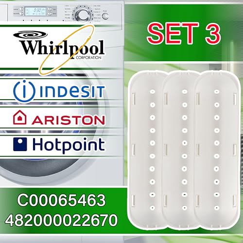 3 Stück Trommelrippe für Waschmaschine 184x43x40 mm mit Originalcode C00065463 482000022670 für Ariston für Indesit für Whirlpool - Garantie 5 Jahre - ONIX TECH
