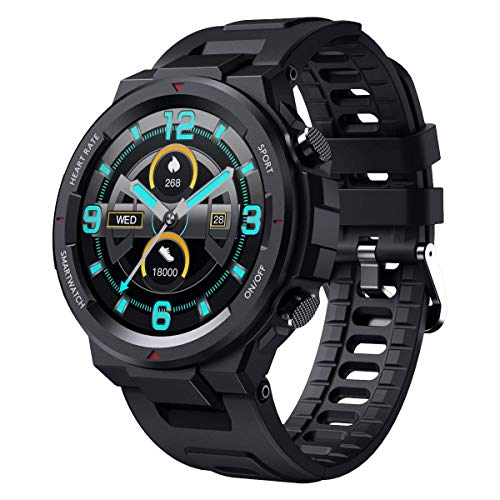 SANAG Smart Watch for Android and iOS Phones, Tough Body, IP67 Waterproof Fitness Tracker with Message Reminder, HR Blood Pressure Sleep Monitor, Steps Counter, 1.28" Touch Screen Smartwatch for Men