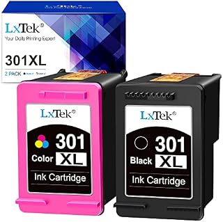 LxTek XL High Yield 301XL Remanufactured Ink Cartridge Replacement for HP 301XL for Deskjet 1000 1010 1050 1510 1512 2050 2050A 2510 2540 3050 Envy 4500 4502 4503 5530 5532 2620( Black Colour, 2-Pack)