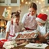 VitalCozy 12 Pcs Christmas Kitchen Towels Winter Tea Dishcloths Merry Christmas Tree Reindeer Truck Hand Dish Towels Let It Snow Decoration for Holiday Xmas Home Gift Supplies, 14.2 x 21.3 Inch #4