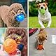 PETTOM Hundeball Quietschend Unzerstörbar, 3 Stücke Hundespielzeug Ball Set, Quietschball für Große und Kleine Hunde, Hundeball Schwimmfähig (Orange, Blau, Grün), Durchmesser 7,5cm