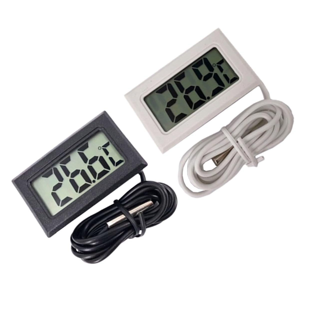 DECHOUS 2Pcs Digital for Refrigerator Temperature with Dual Display Lightweight and Portable Design for Accurate Temperature Monitoring Fridges