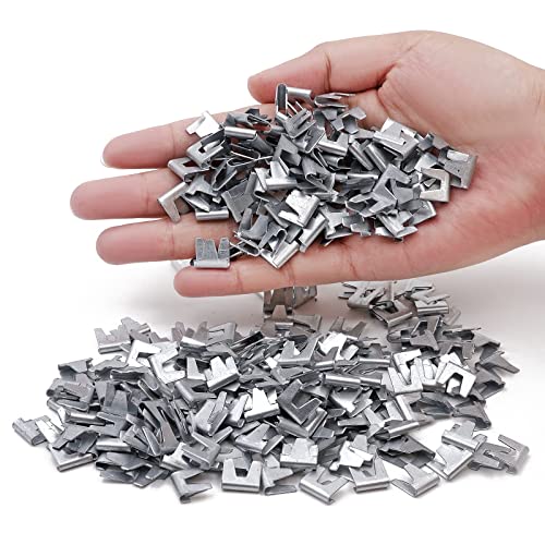 Naoedeah 900Pcs Rabbit Chicken Wire Cage Clips With Fence Pliers Hog Rings And Pliers Snap-Ring Pliers Wire Clamp Tool Fasten Clips Buckle Pliers For Building Installation Wire Cage Pet Bird Quail #TOP6