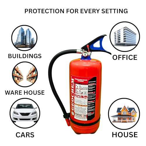 Image of ABC Multipurpose Dry Powder Fire Extinguisher - ISI Certified, Portable & Easy to Use - for Home, Office, Car, Shop, Kitchen - Fire Safety Equipment (4kg)
