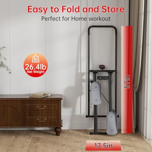 Upgraded seanleecore Stair Stepper Machine for Home with Device Holder & Silicone Floor Mat, Extra-Long Non-Slip Pedals Vertical Climber Exercise Machine by seanleecore - Image 8