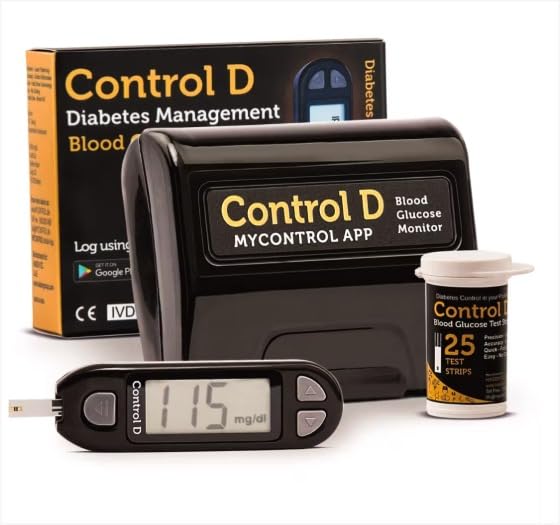 Control D Blood Glucose Meter with 25 Test Strips-image-48