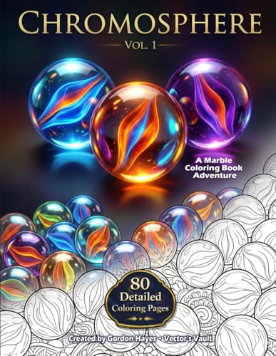 Chromosphere Vol. 1: A Marble Coloring Book Featuring 80 Intricate Designs for Adults and Collectors image 2