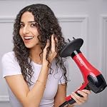 KISS 1875 Watt Pro Tourmaline Ceramic Hair Dryer, 3 Heat Settings, 2 Speed Slide Switch, Cool Shot Button, 2 Detangler Combs, 1 Concentrator, 1 Diffuser, Removable Filter Cap & 4 Sectioning Clips