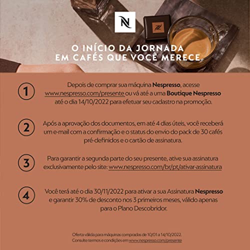 Nespresso Inissia Cafeteira 220V, máquina de café Espresso em casa, cápsula / cápsula elétrica autom