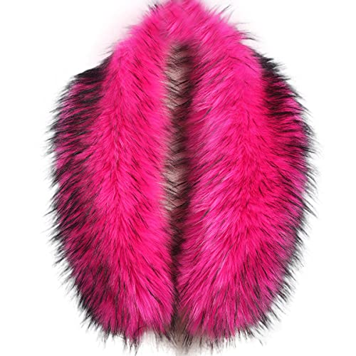 Faux Fur Trim for Hood Replacement, Women's Faux Fur Collar Scarf Neck Collar Replacement for Winter Jacket Coat