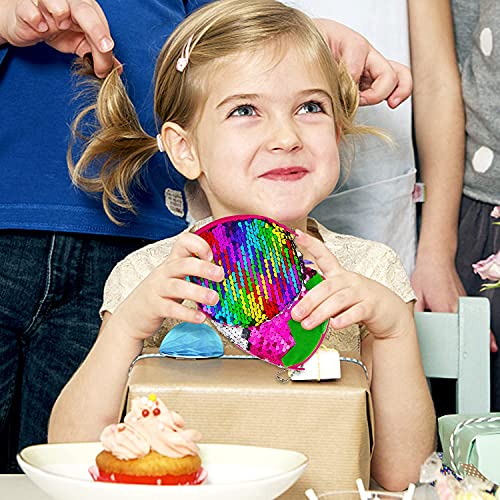 Vileafy Mermaid Party Favors Wallet for Girls 4-8 Years Old, 12 Mermaid Sequin Coin Purses- Little Mermaid Party Gifts for Girls and Boys4