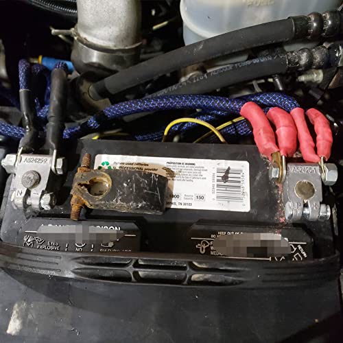 Ampper Military Spec Battery Terminal End, Top Post Battery Terminal Set For Marine Car Boat Rv And Vehicles (1 Pair) #TOP4