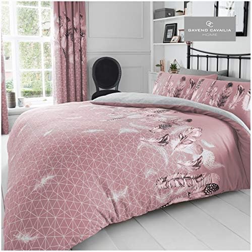 GC GAVENO CAVAILIA Easy Care Duvet Cover Printed Quilt Set Reversible Bedding, Single, Grey