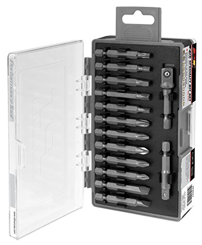 Performance Tool W9027 75-Piece Specialty Bit Driver Set With Multiple Fastener Styles For Most Common Jobs And Convenient Flip Case #TOP2