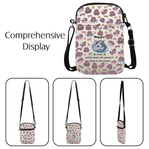 Hippopotamus Animal Gift Hippo Definition Crossbody Bag Hippo Lover Gift3