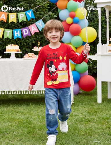 Image of Disney Kids Birthday Shirts 2-9Y, Cute Graphic Tees, Birthday Party Outfit