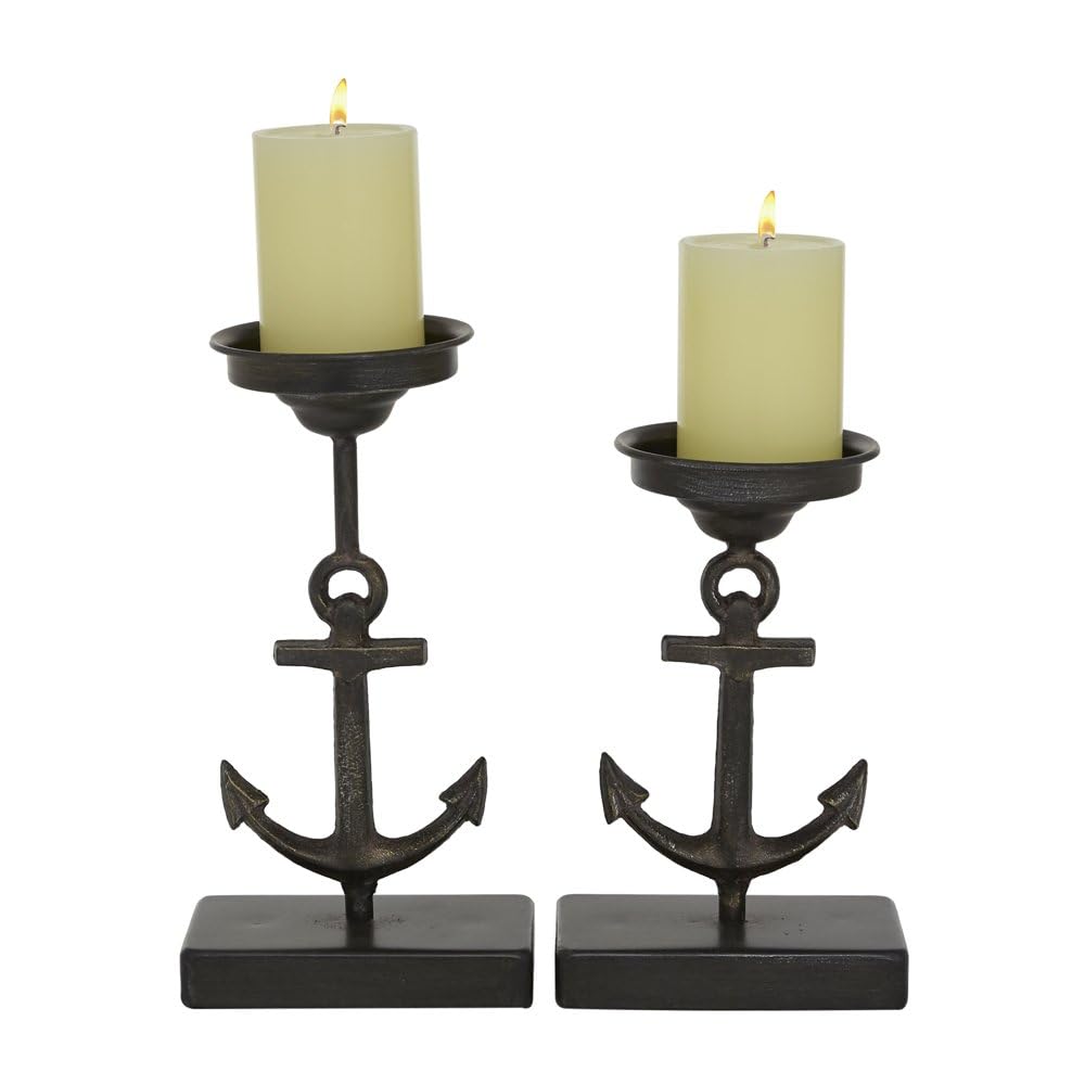 Candelabro de Metal Negro para 2 Velas, Juego de 2 candelabros