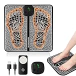 EMS Foot Massager with 19 Intensity Levels & 8 Modes, Electric Foot Massager Mat for Pain Relief, Muscle Relaxation, and Improved Circulation