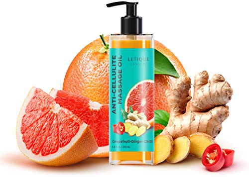 Letique Massage Oil Grapefruit-Ginger-Chilli, Intensively Fights Cellulite, Stimulates Metabolic Processes, 6.8 Fl. Oz. / 250 ml