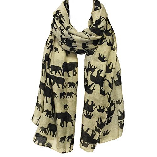 Wrapables Elephant Print Scarf Wrap3