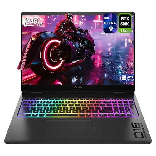 Image of HP OMEN 16 MAX Gaming Laptop, Intel Ultra 9-275HX, 32 GB DDR5 RAM, 1 TB PCIe SSD, 16 inch WQXGA (2560 x 1600) Display, Nvidia G-Force RTX 5080, Numeric RGB Backlit Keyboard, W11 Pro, Shadow Black