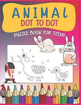 Paperback Animal Dot To Dot Puzzle Book For Teens Book