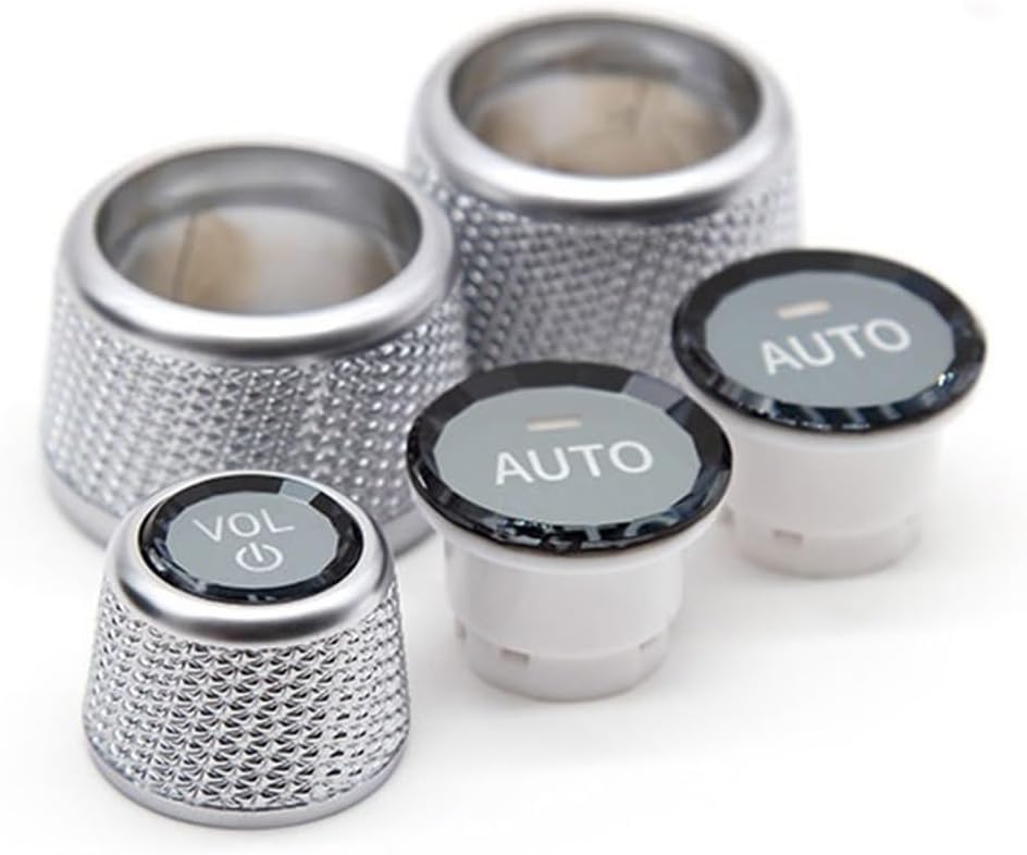 Crystal Car Volume Air Conditioning Control Knob Button Cover Replacement Compatible For BMW F30 F10 F25 F15 F02 G20 G30 G01G02 E60 E61(Type-C)