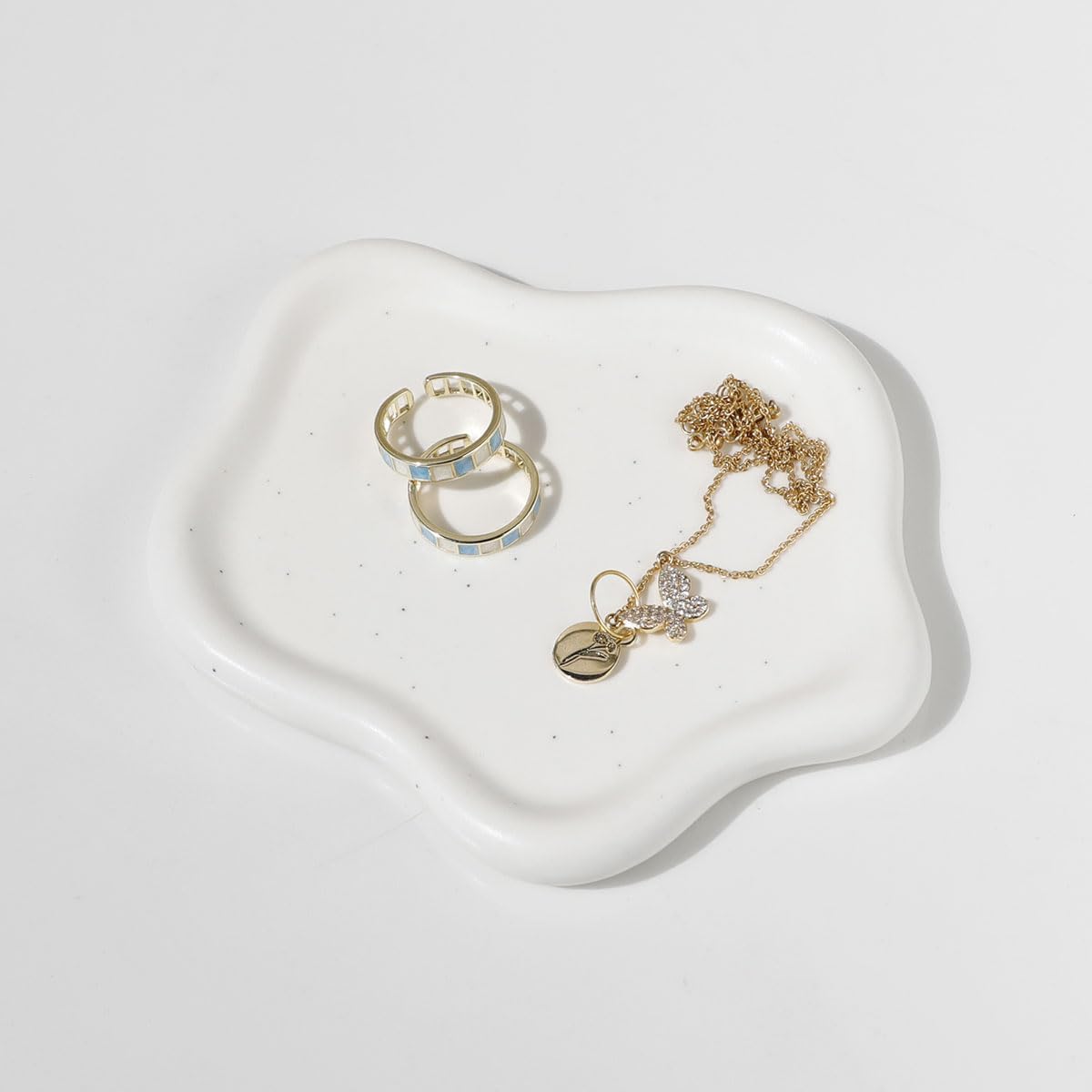 Room Decor Jewelry Tray, ring holder, Cloud Trinket Dish, Cloud Jewelry Tray, Ceramic Earring Necklace Dish Christmas Mothers Day Valentines for Women, Home Decor small jewelry dish