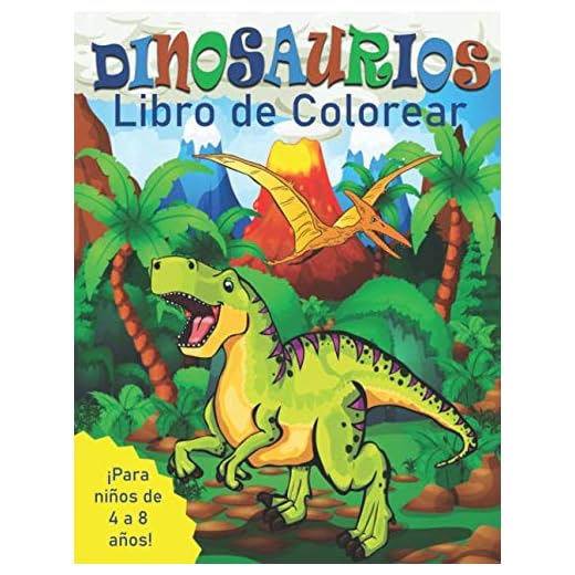 Dinosaurios Libro de Colorear para Niños de 4 a 8 Años