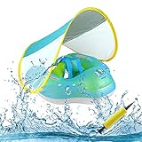 Baby Schwimmring mit Abnehmbarem Sonnendach, Xpsirny Schwimmhilfe Baby Schwimmtrainer Baby mit Sicherheitsgurt, Schwimmreifen für Babys, für Kinder von 6-30 Monaten