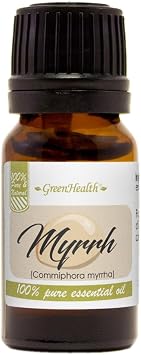 Myrrh Essential Oil 1/3 fl oz (10 ml) Amber Glass Bottle w/Euro Dropper 100% Pure Essential Oil - GreenHealth