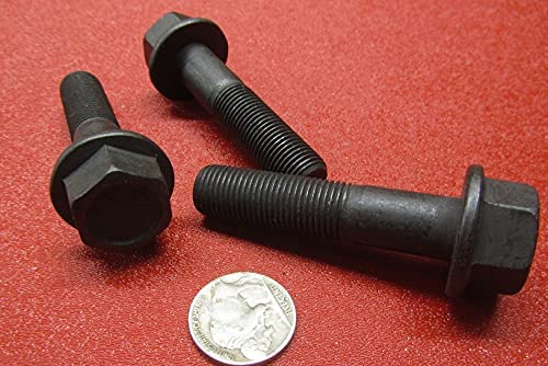 Grade 8 Black Oxide Steel Flange Bolts PT 1/2"-20 Thread x 2.25" Length 10 Pcs