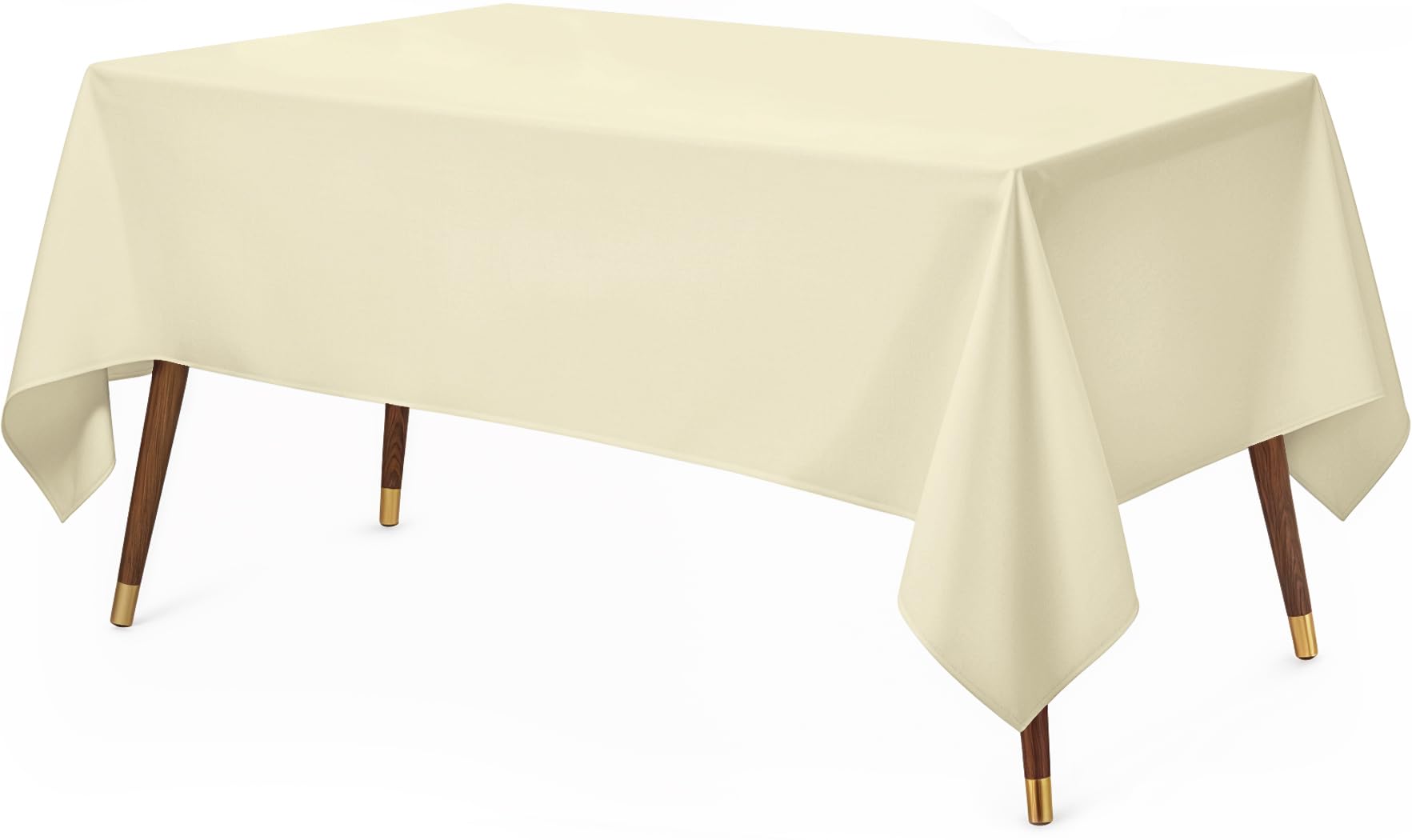 Utopia Kitchen Rectangle Table Cloth 1 Pack, Tablecloth Machine Washable, Polyester Table Cover for Dining, Buffet Parties, Picnics, Events, Weddings and Restaurants (60x102 Inches, Ivory)