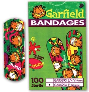 BANDAGE ADH GARFIELD 3/4X3 100/BX ASO CAREBAND™ DECORATED BANDAGES